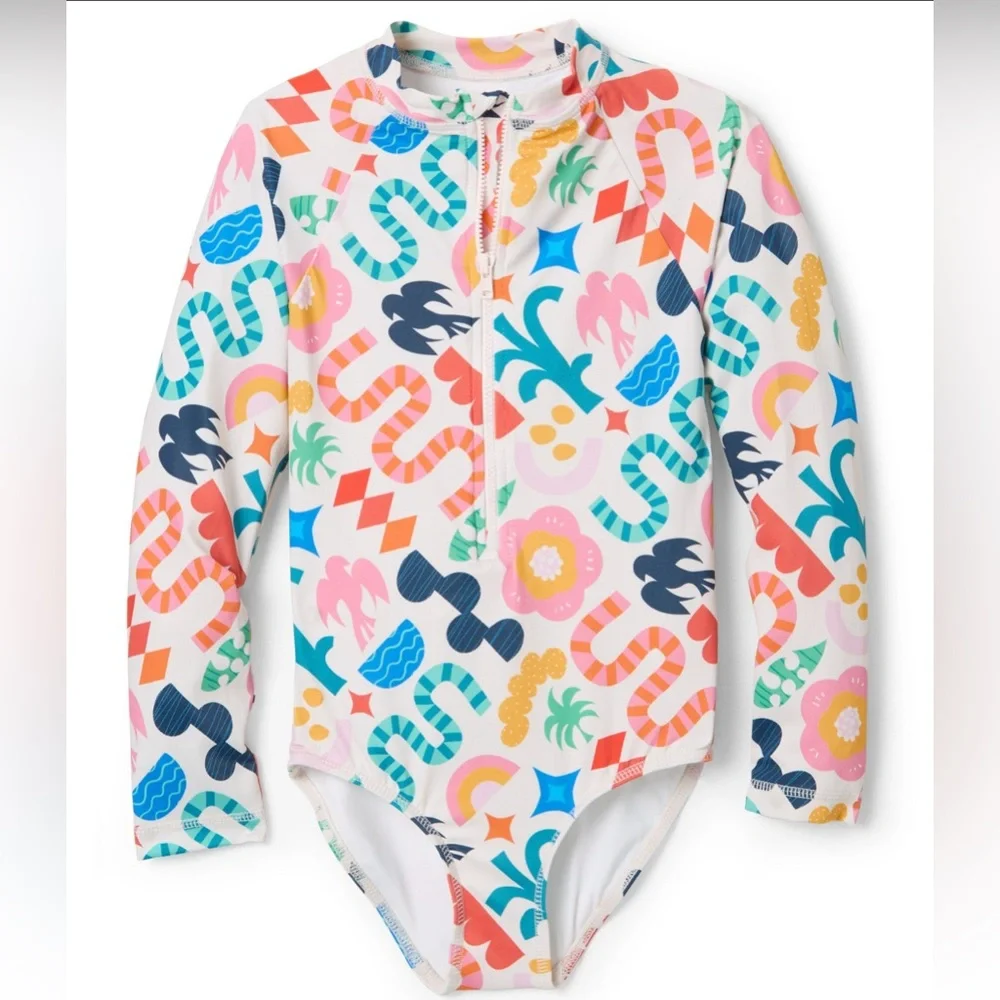Lake Label Longsleeve Girl’s Bathing Suit‎